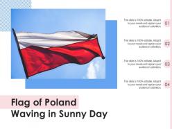 Flag of poland waving in sunny day