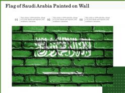 Flag of saudi arabia painted on wall