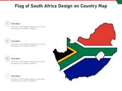 Flag Of South Africa Design On Country Map