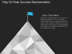 Flag on peak success representation flat powerpoint design