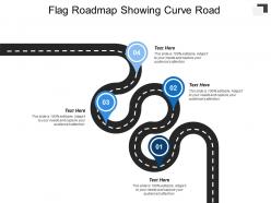 Flag roadmap showing curve road