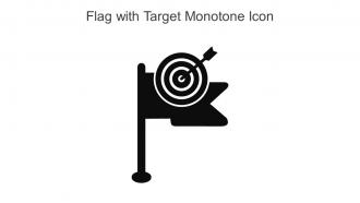 Flag With Target Monotone Icon In Powerpoint Pptx Png And Editable Eps Format