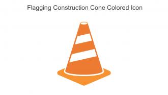 Flagging Construction Cone Colored Icon In Powerpoint Pptx Png And Editable Eps Format