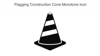 Flagging Construction Cone Monotone Icon In Powerpoint Pptx Png And Editable Eps Format