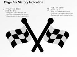Flags for victory indication flat powerpoint design