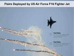Flairs deployed by us air force f16 fighter jet