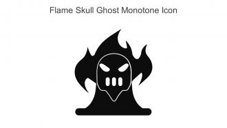 Flame Skull Ghost Monotone Icon In Powerpoint Pptx Png And Editable Eps Format