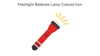 Flashlight Batteries Lamp Colored Icon In Powerpoint Pptx Png And Editable Eps Format