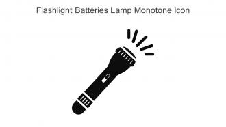 Flashlight Batteries Lamp Monotone Icon In Powerpoint Pptx Png And Editable Eps Format