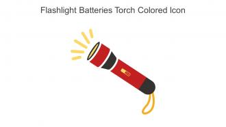 Flashlight Batteries Torch Colored Icon In Powerpoint Pptx Png And Editable Eps Format