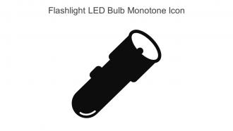 Flashlight LED Bulb Monotone Icon In Powerpoint Pptx Png And Editable Eps Format