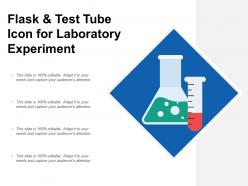 Flask and test tube icon for laboratory experiment