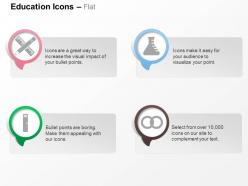 Flask Locker Scale And Pencil Mathematics Ppt Icons Graphics