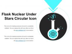 Flask nuclear under stars circular icon