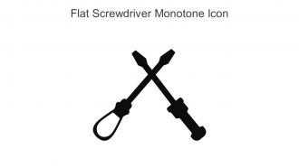 Flat Screwdriver Monotone Icon In Powerpoint Pptx Png And Editable Eps Format