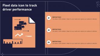 Fleet Data Icon To Track Driver Performance