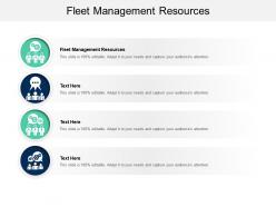 Fleet management resources ppt powerpoint presentation summary examples cpb