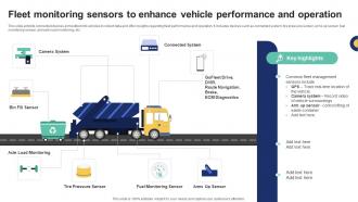 Fleet Monitoring Sensors To Enhance Vehicle Performance IoT Driven Waste Management Reducing IoT SS V