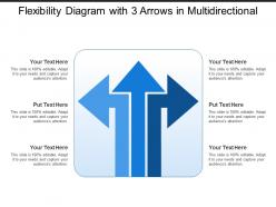 Flexibility diagram with 3 arrows in multidirectional