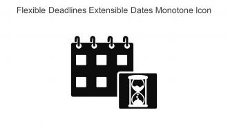 Flexible Deadlines Extensible Dates Monotone Icon In Powerpoint Pptx Png And Editable Eps Format
