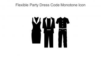Flexible Party Dress Code Monotone Icon In Powerpoint Pptx Png And Editable Eps Format