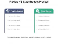 Flexible vs static budget process powerpoint slide clipart