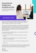 Flexible Work Schedule Services For Cover Letter One Pager Sample Example Document