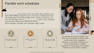 Flexible Work Schedules Guidebook For Corporate Staff Ppt Infographics