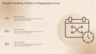 Flexible Working Culture In Organization Icon