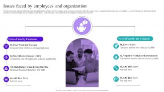 Flexible Working Goals Issues Faced By Employees And Organization Ppt Show Background Images