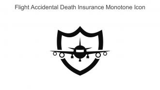 Flight Accidental Death Insurance Monotone Icon In Powerpoint Pptx Png And Editable Eps Format