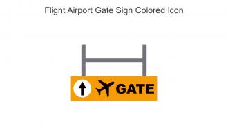 Flight Airport Gate Sign Colored Icon In Powerpoint Pptx Png And Editable Eps Format