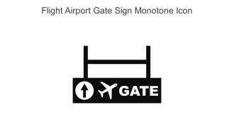 Flight Airport Gate Sign Monotone Icon In Powerpoint Pptx Png And Editable Eps Format