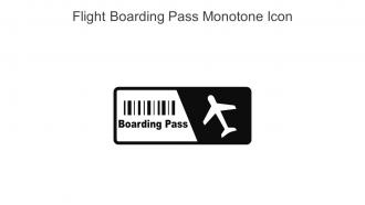 Flight Boarding Pass Monotone Icon In Powerpoint Pptx Png And Editable Eps Format