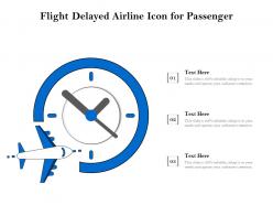 Flight Delayed Airline Icon For Passenger