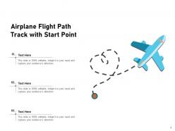 Flight Path Illustration Airplane Directional Signposts Through Chemtrails