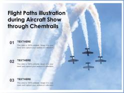 Flight paths illustration during aircraft show through chemtrails