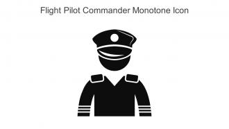 Flight Pilot Commander Monotone Icon In Powerpoint Pptx Png And Editable Eps Format