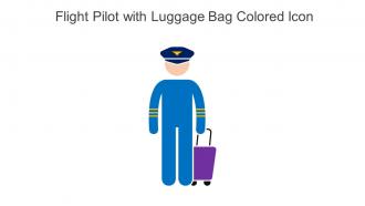 Flight Pilot With Luggage Bag Colored Icon In Powerpoint Pptx Png And Editable Eps Format