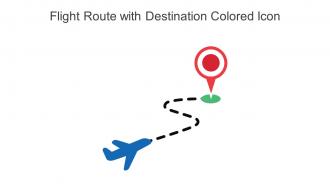 Flight Route With Destination Colored Icon In Powerpoint Pptx Png And Editable Eps Format