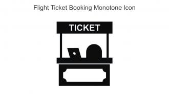 Flight Ticket Booking Monotone Icon In Powerpoint Pptx Png And Editable Eps Format
