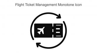 Flight Ticket Management Monotone Icon In Powerpoint Pptx Png And Editable Eps Format