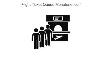 Flight Ticket Queue Monotone Icon In Powerpoint Pptx Png And Editable Eps Format