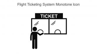 Flight Ticketing System Monotone Icon In Powerpoint Pptx Png And Editable Eps Format