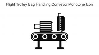 Flight Trolley Bag Handling Conveyor Monotone Icon In Powerpoint Pptx Png And Editable Eps Format