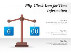 Flip clock icon for time information