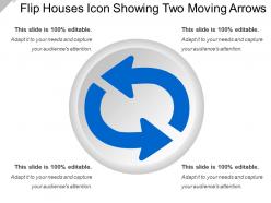 Flip houses icon showing two moving arrows