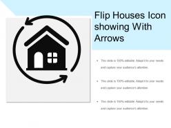 Flip houses icon showing with arrows