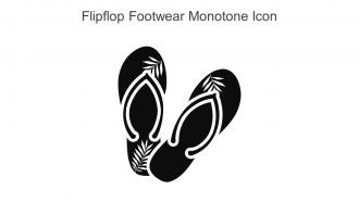 Flipflop Footwear Monotone Icon In Powerpoint Pptx Png And Editable Eps Format