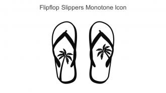 Flipflop Slippers Monotone Icon In Powerpoint Pptx Png And Editable Eps Format